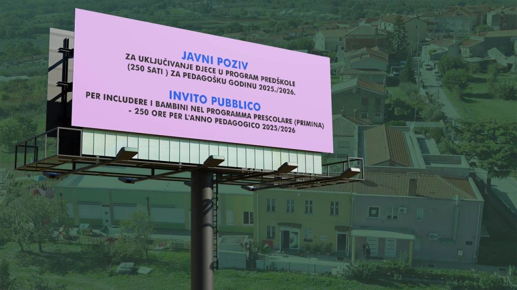 Javni poziv za uključivanje djece u Program predškole (250 sati ) za pedagošku godinu 2025./2026.
